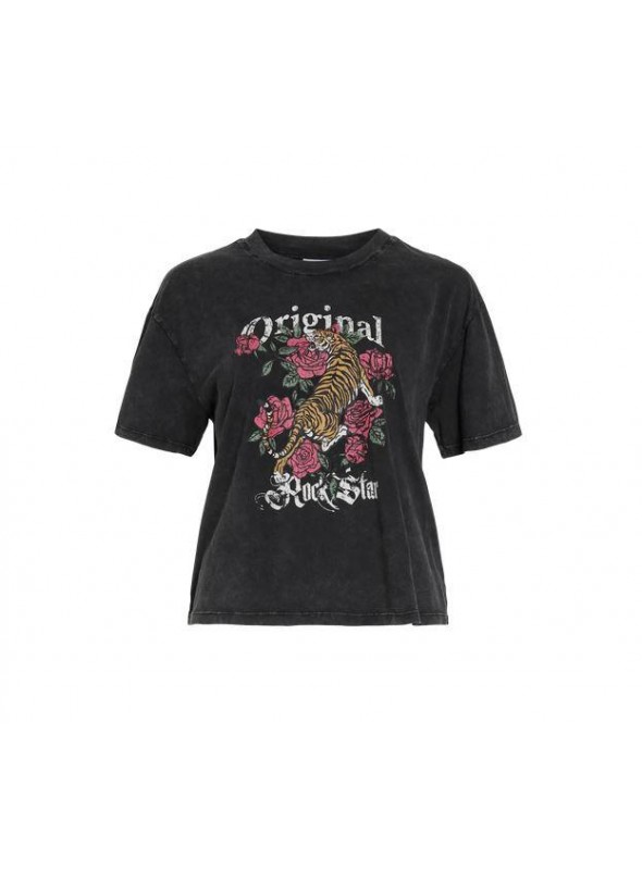 Camiseta Vila, con texto y animal print. 14113486 Vimesula