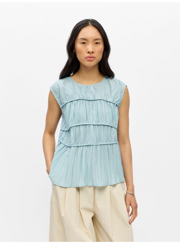 Top Ocject, de tejido plisado. 23049038 Objmabel