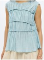 Top Ocject, de tejido plisado. 23049038 Objmabel