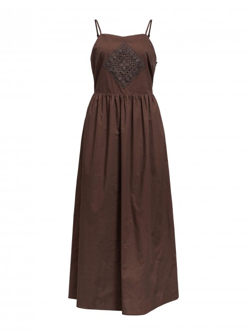 Vestido Object, con bordado marròn. 23049295 Objdidde