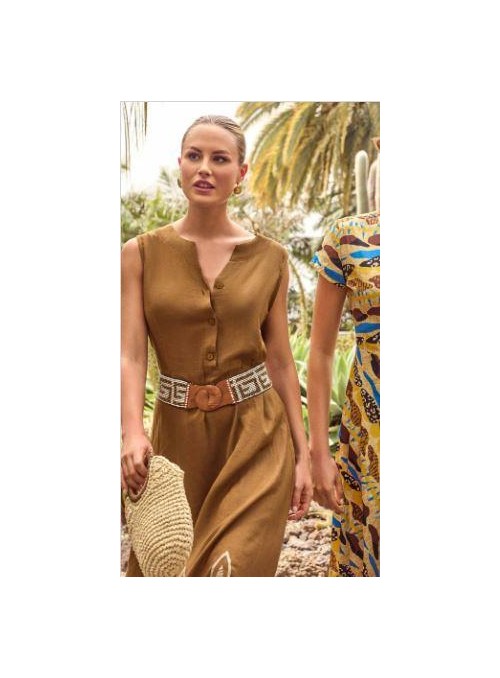 Vestido Iconique, de algodòn con bordados. 147