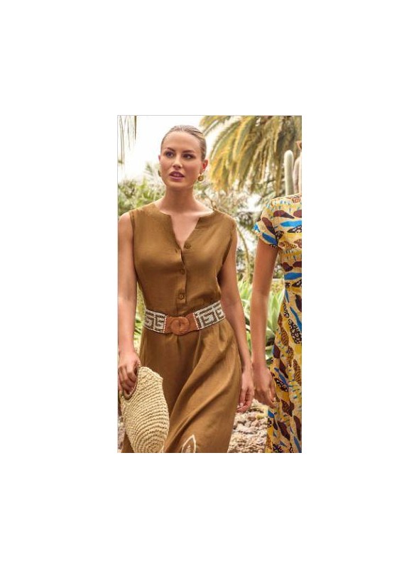 Vestido Iconique, de algodòn con bordados. 147