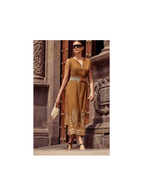 Vestido Iconique, de algodòn con bordados. 147
