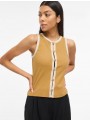 Camiseta Vila, de canalé con botones joya. 14115125 Vifriq