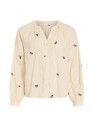Blusa Vila, de algodòn con bordados. 14116351 Vimelso