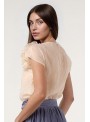 Blusa Dolores Promesas, de gasa con aplique. 07309