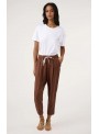 Pantalòn de Dolores Promesas, de viscosa en marrón. 08514
