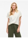 Blusa Vila, de raso con cuello. 14107405 Vienna