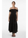 Vestido Vila, de algodòn con nido de abeja. 14115411 Viringa