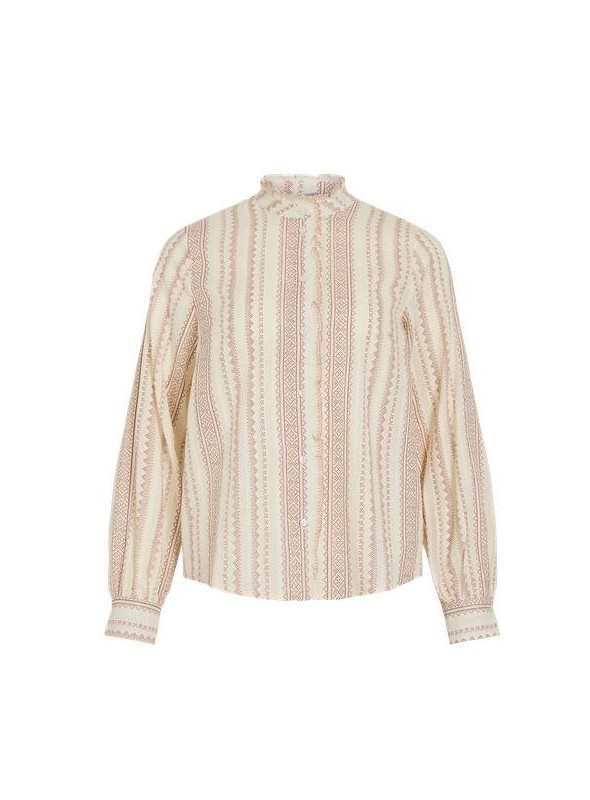 Blusa Vila, de manga larga con estampado. 14117657 Vistane