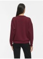 Sudadera Vila, en burdeos con texto al tono. 14117312 Vireflect