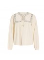 Blusa Vila, de algodòn con bordados. 14116608 Vimilano