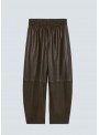 Pantalòn Suncoo, de ecopiel en kaki. Just