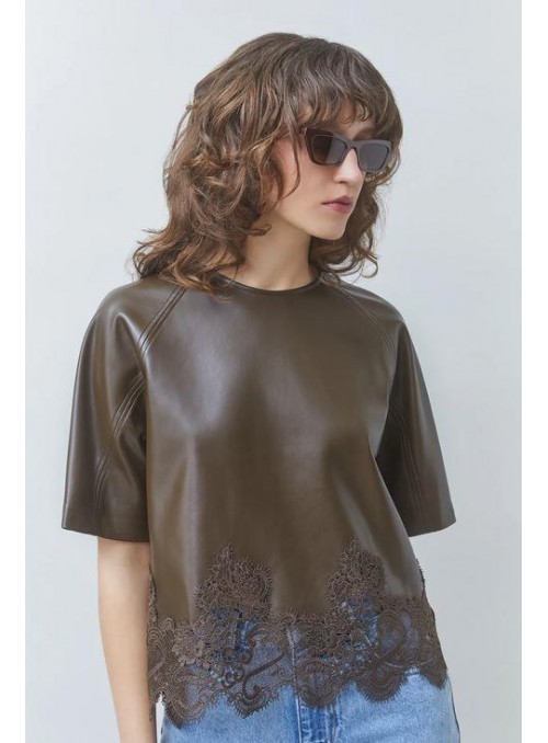 Top Suncoo , de ecopiel con encaje. London