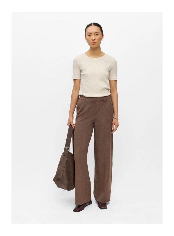 Pantalòn Object,bàscio en color tostado. 23037921 Objlisa