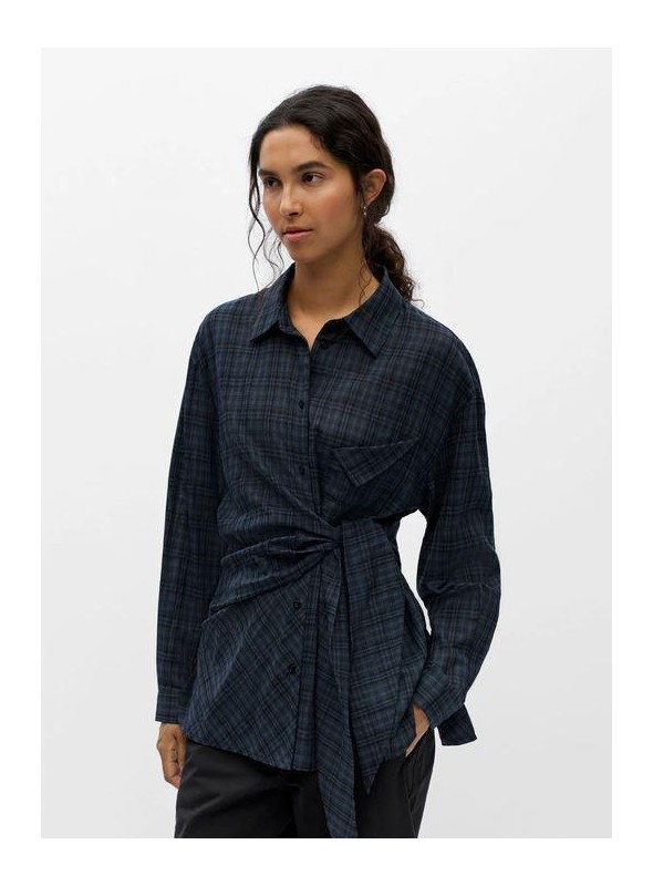 Blusa Object, de cuadros en azul y negro. 23049950 Objmalua