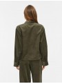 Blusa Vila,de micropana en kaki. 14116229 Vocourdie