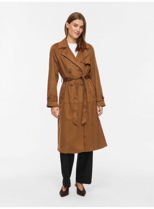 Gabardina Vila, de antelina en camel. 14116866 Visulaba