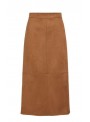 Falda Vila, de antelina en beige. 14117370 Vitamira