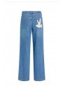 Pantalon Vila, vaquero con bordado. 14116620 Vidovey