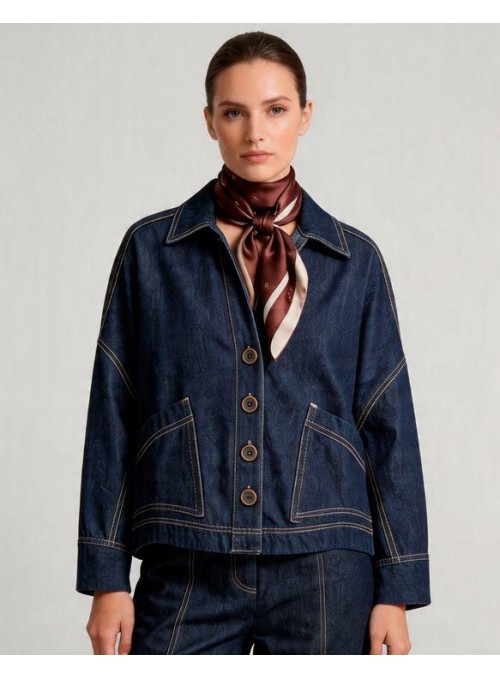 Cahqueta Dolores Promesas, vaquera estilo bomber. 08606 Candela