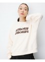 Sudadera Grace & Mial, en beig con texto en animal print. Amery