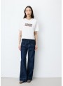 Camiseta Grace & Mila, de algodòn en blanco. Anis