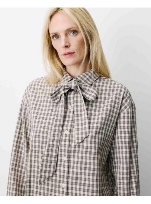 Camisa de Grace &amp; Mila, de cuadros con lazada. Ayla