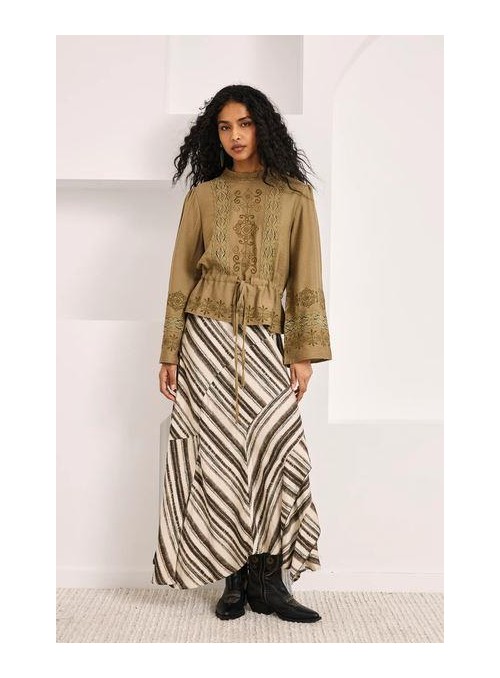 Blusa romántica de Nekane, con bordades. Jirna