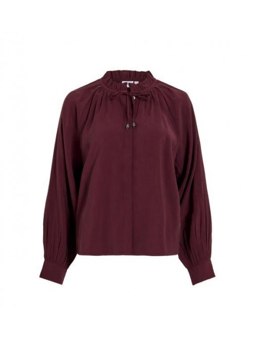 Blusa Vila, de viscosa en burdeos. 14119550 Viengly
