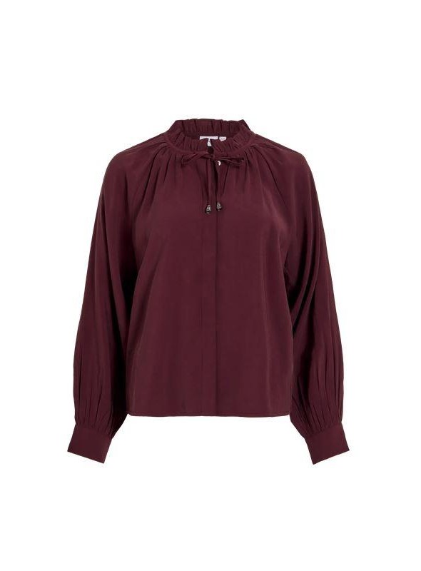 Blusa Vila, de viscosa en burdeos. 14119550 Viengly