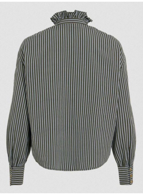 Blusa Vila, de rayas en kaki. 14119604 Vikatika