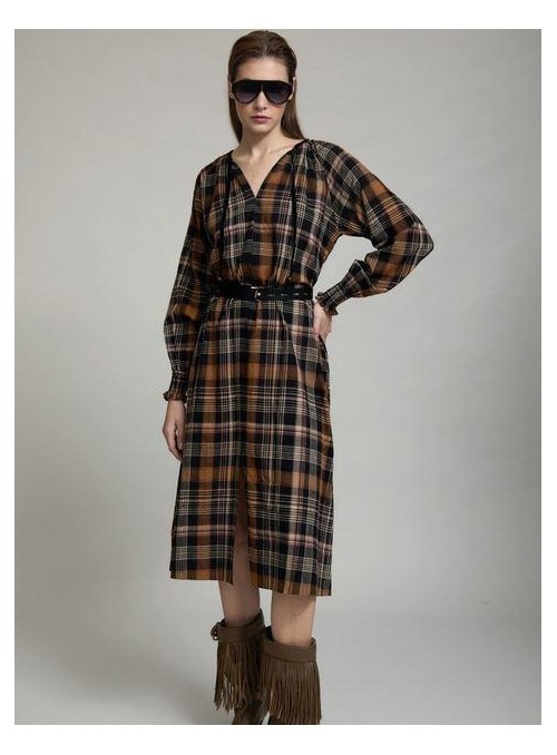 Vestido Skatie, estampado de cuadros. S102V10