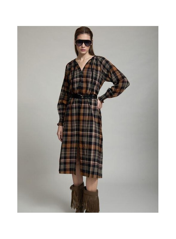 Vestido Skatie, estampado de cuadros. S102V10
