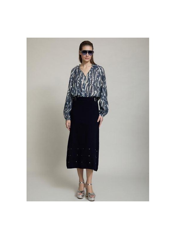 Falda Skatie, de punto con tachuelas. S70F02
