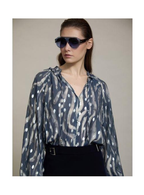 Blusa Skatie de gasa estampada. S95b09