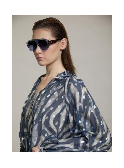Blusa Skatie de gasa estampada. S95b09