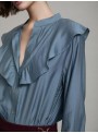 Blusa Skatie, con volante en el cuello. S95b12