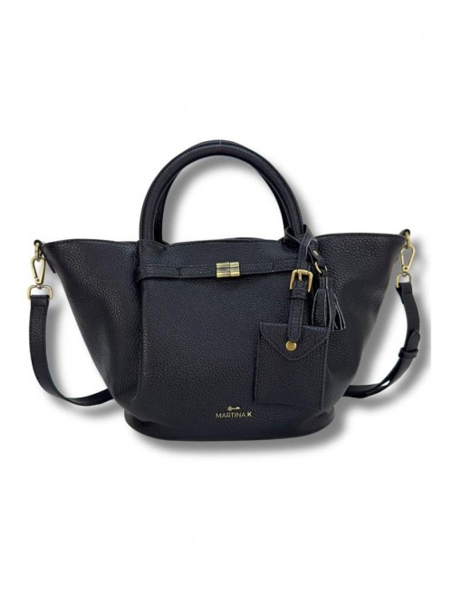 Bolso Martina K, de ecopiel en negro. 265625
