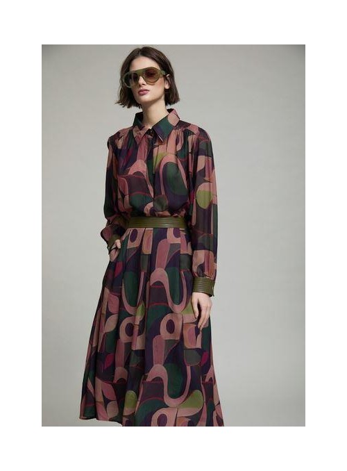 Falda Skatie, de gasa estampada. S05F67