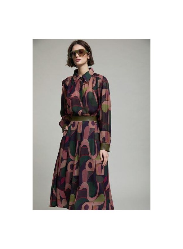 Falda Skatie, de gasa estampada. S05F67