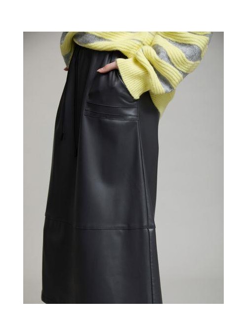 Falda Skatie, de ecopiel en gris. S202F01