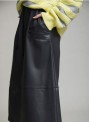 Falda Skatie, de ecopiel en gris. S202F01