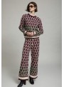 Pantalòn Skatie, de punto en burdeos. S70P02