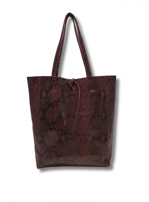 Bolso Martina K, de piel con print de pitón. 1130223