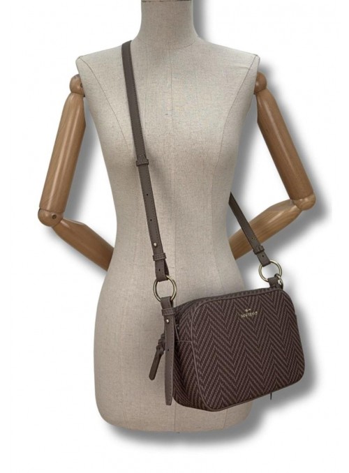 Bandolera Martina K, con print de espiga. 268629
