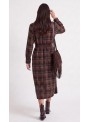 Vestido Art Love, de ciadros en marròn. Coraura