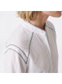 Blusa Art Love, blanca con rayas. Salaura