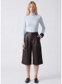Crop pant de Art Love, de ecopiel en marròn. Orona
