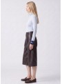 Crop pant de Art Love, de ecopiel en marròn. Orona
